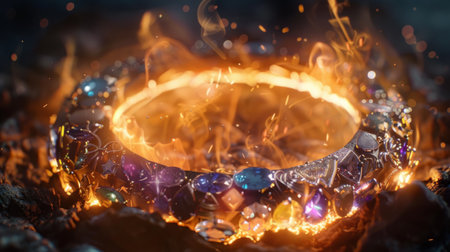 precious jewels inside the ring of fire generative aiの素材