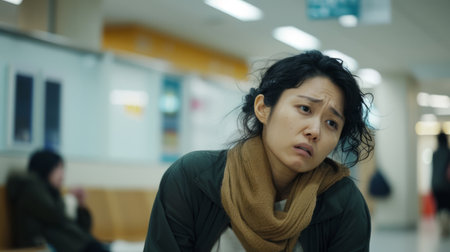 person with painful expression, in the office generative aiの素材