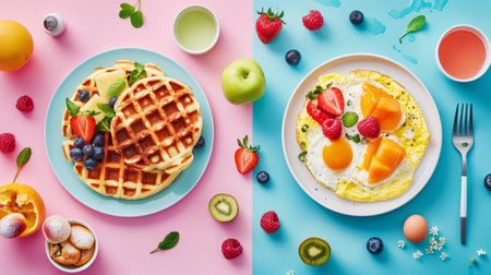 breakfast variation generative aiの素材