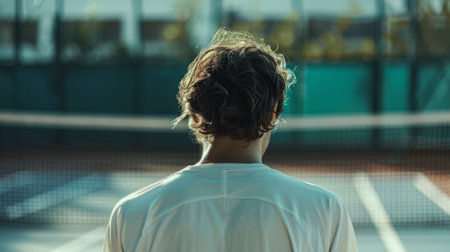 Tennis player court background generative aiの素材