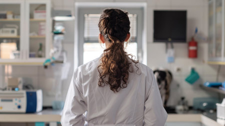 Veterinary office background generative aiの素材