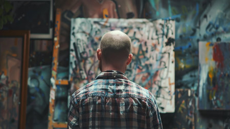 Artist studio background generative aiの素材