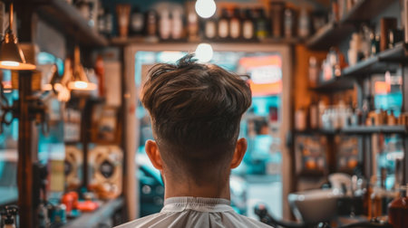 Barber salon background generative aiの素材