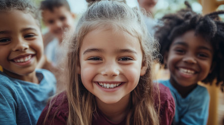 Children, slide and play area. generative aiの素材