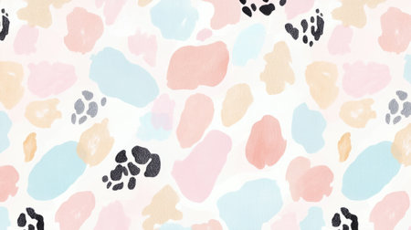 Seamless leopard print in soft pastel colors, modern and elegant. generative aiの素材