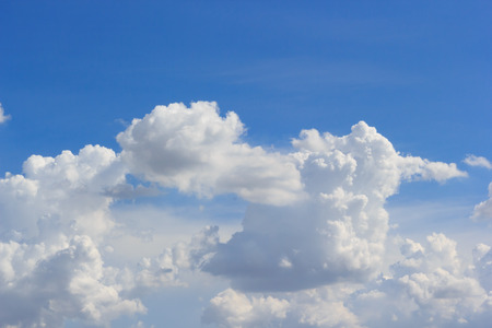 Blue sky with white clouds in good weather.