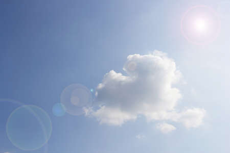 White cloud with blue sky on nice day.の写真素材