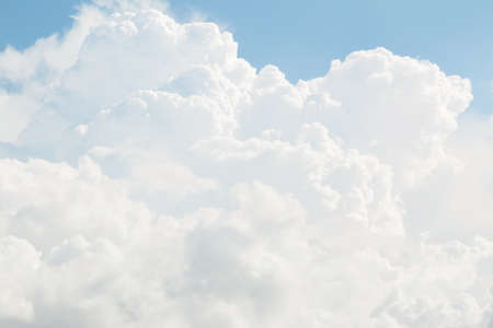 Blue sky with fluffy clouds in nice day.