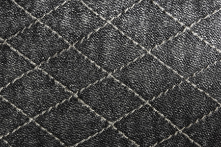 Close up of black jeans textureの写真素材