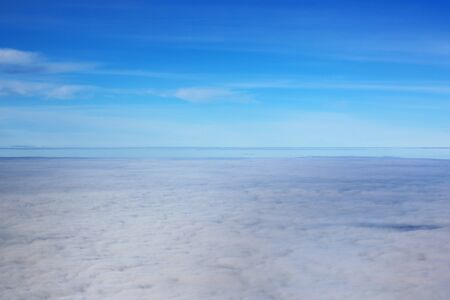 clouds. view from the window of an airplane flying on the clouds