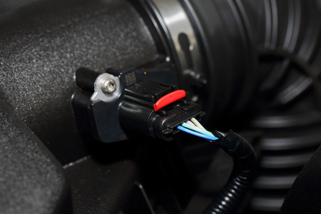 plugin Automotive wiring of wires in new carの写真素材