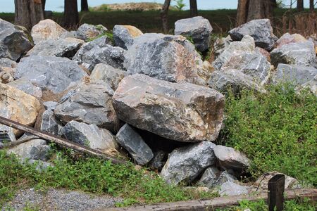 Limestone in Quarryの写真素材