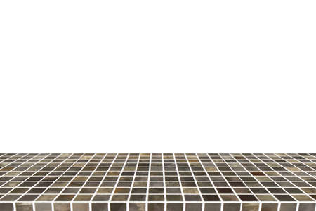 Square tile top on white background - can used for display or montage your productsの写真素材