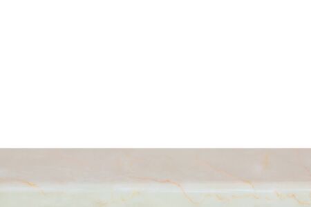 Natural marble top on white background - can used for display or montage your products or your business.の写真素材