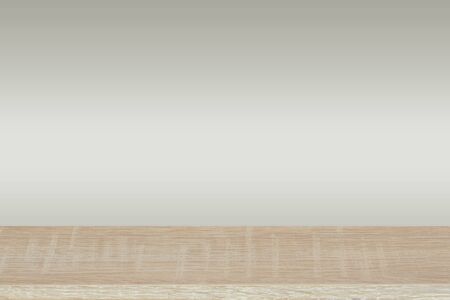 Wooden top on gray tone background - can used for display or montage your products or your business.の写真素材
