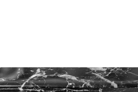 Natural marble black and white top on white background - can used for display or montage your products or your business.の写真素材