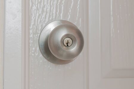Beautiful tainless steel round ball door knob.の写真素材