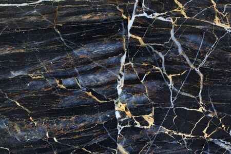 Patterned natural of dark gray marble pattern texture for design, abtract dark marble background.の写真素材