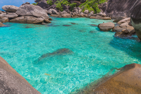 Beautiful sea water place of Similan Island, Thailandの写真素材
