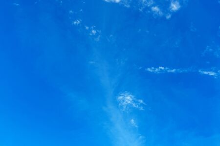 clear blue sky and clouds nature background or textureの写真素材