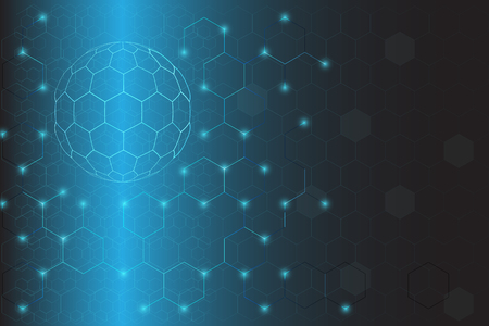 Hexagonal pattern design tech innovation background as technology and future concept ,Vector Graphicsのイラスト素材
