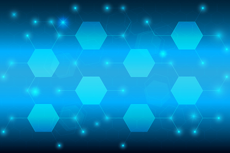 blue hexagonal background, vector illustrationのイラスト素材
