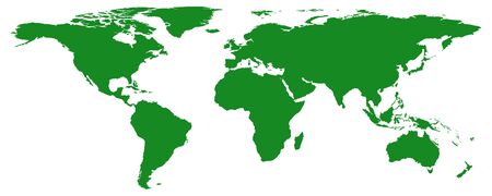 green world map background, vector illustrationのイラスト素材