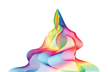 Colorful rainbow waves and lines pattern background as homosexual concept. Vector illustration.のイラスト素材