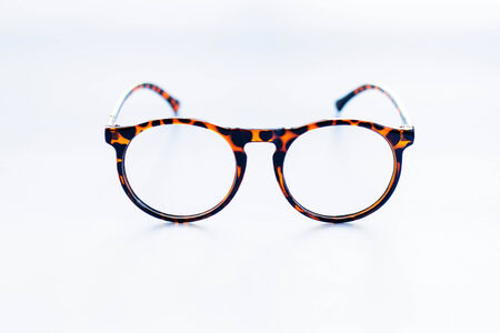 Eyeglasses isolated on whiteの写真素材