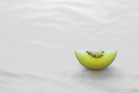 Sliced Gold Kiwifruitの写真素材