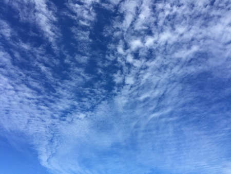 blue sky and white cloudsの写真素材