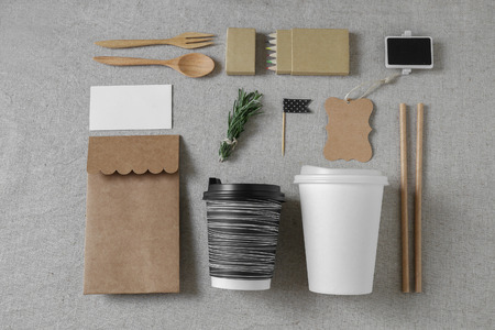 Identity branding mockup set, selective focus, toningの写真素材