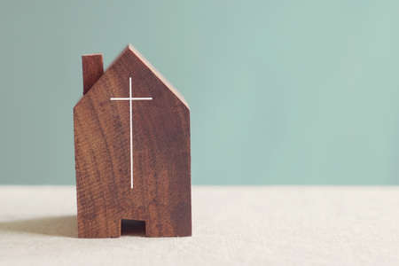 Home church community, worship together at home, streaming online church service, Mission of gospel conceptの写真素材