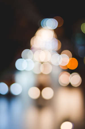 blur boke of car on the road. blur trafic at night.の写真素材