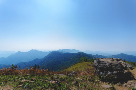 nature landscape mountain with blue sky.の写真素材