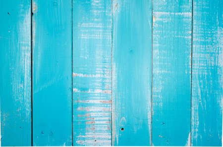 blank old blue paint wood table or wood board texture and vertical pattern with copy space. plank detail rustic boards scratched top view.の写真素材