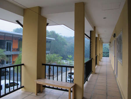 pathway in place on the morningの写真素材