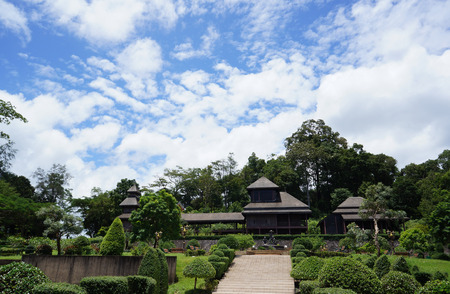 5th king's throne  reproduce and public garden in ranong province, thailandのeditorial素材
