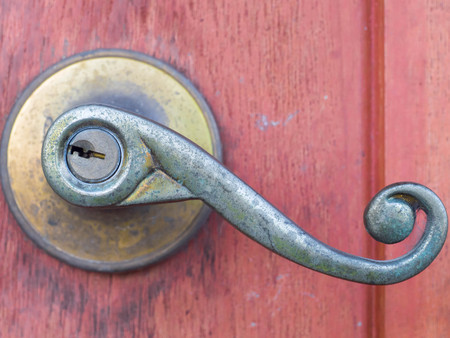 old door handle color fade