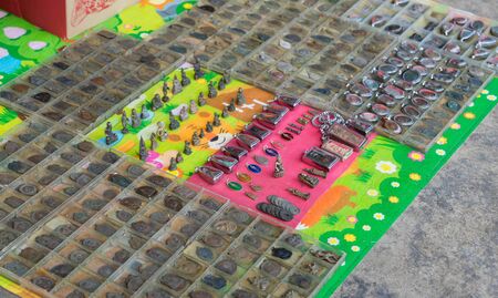 small Buddha image stall on floorの写真素材