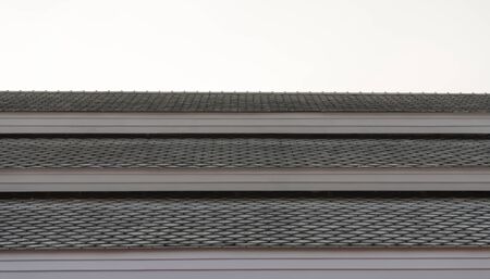 beauty pattern roof tile on whiteの写真素材