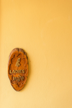 restroom sign for womanの写真素材