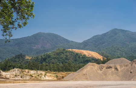 sand and land for constructionの写真素材