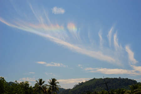 beauty cloud and phenomenal rainbowの写真素材