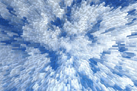 abstract blue and white zoom brickの写真素材