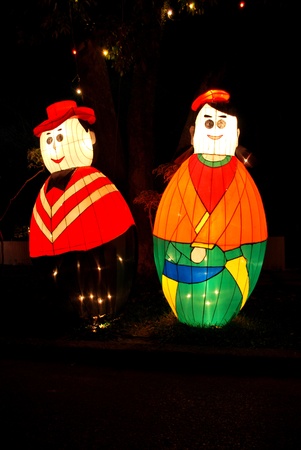 Songkhla Hat Yai City lamp festivity inThailandの写真素材