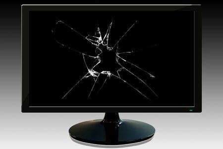 Damaged screenの写真素材