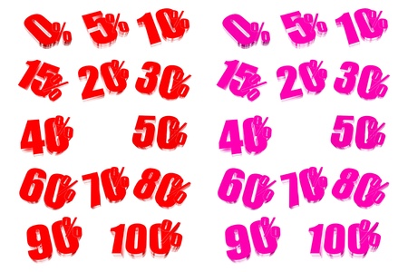 0 to 100 percent discount on three-dimensional