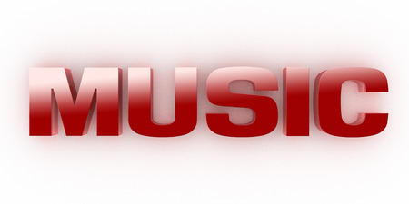 Text 3D Music Redの写真素材