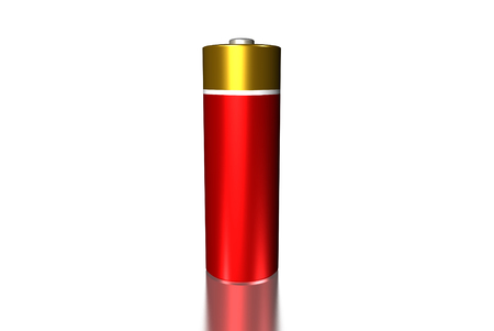 à¸ºBattery 1 pieces,à¸º Battery 1 3D white background.の写真素材